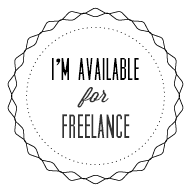 I'm available for freelance I'm available for freelance.